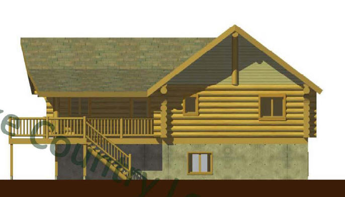 Albus front Albus Log Home Plan