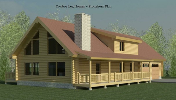 pronghorn log home elevation