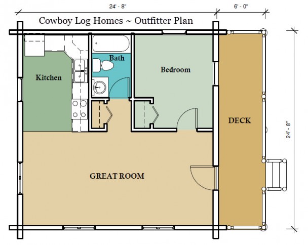 outfitter log cabin floor plan