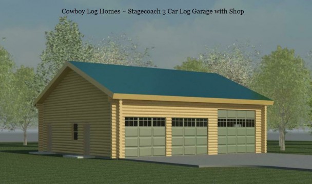 stagecoach log garage shop