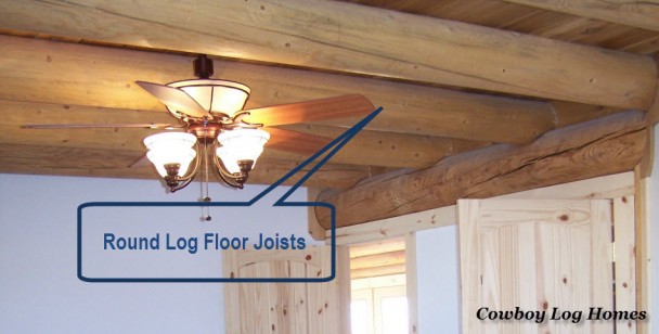 round log floor joists