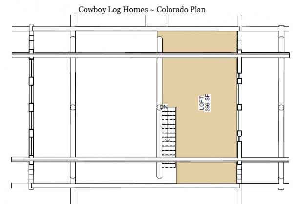colorado log home loft plan