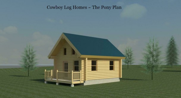 pony log home plan elevation