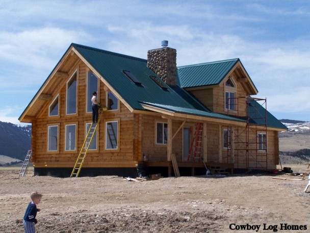 Staining the Montana Log Home Plan