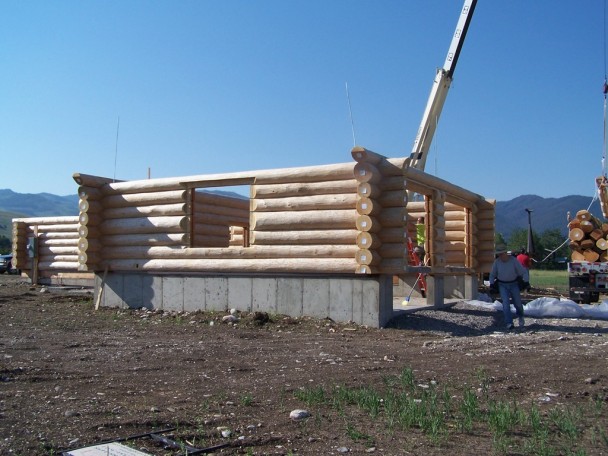 Handcrafted Log Home Sixth Rows Up