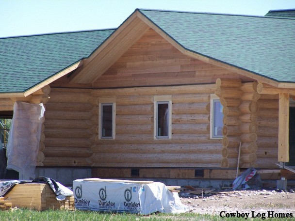 Gable Flashing On End Of Log Home