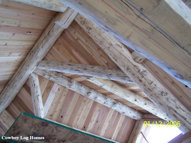 Large Log Home Under Construction