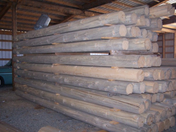 Lodge Pole Pine Swedish Cope Logs