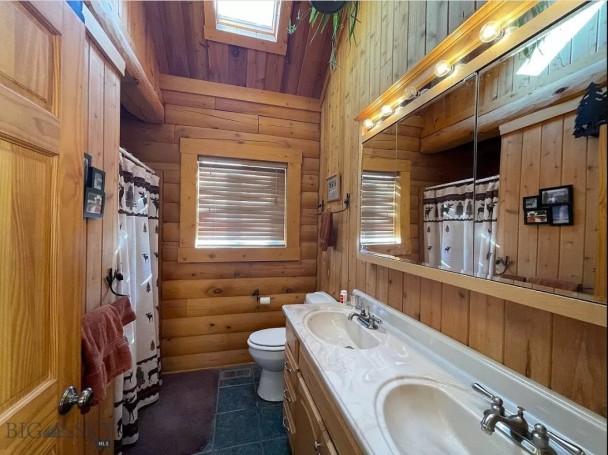 Bathroom in Milled Log Home