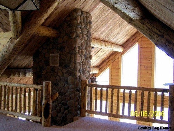 Open Loft Handcrafted Log Roof System