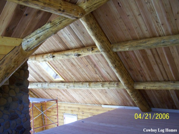 Log Roof System Over Loft
