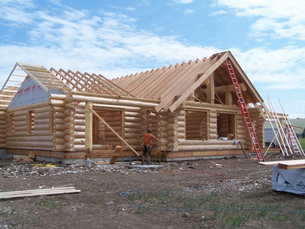 Douglas Fir Log Home Shell