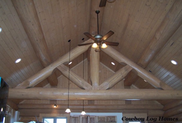 Handcrafted Log Home King Truss