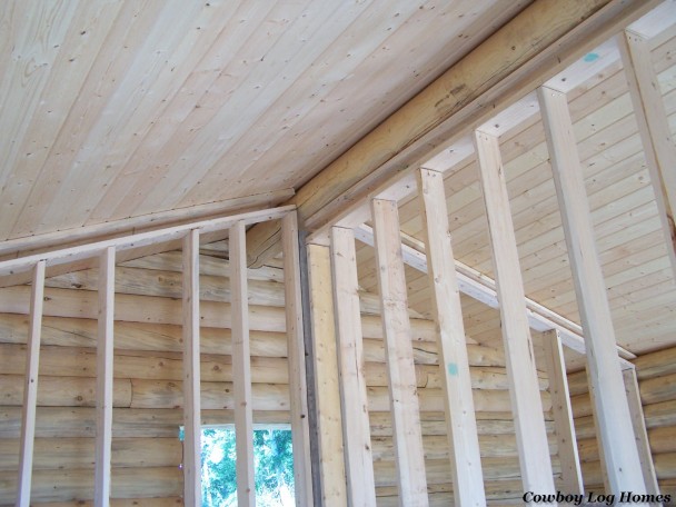 Log Home Under Constuction Interior Framing
