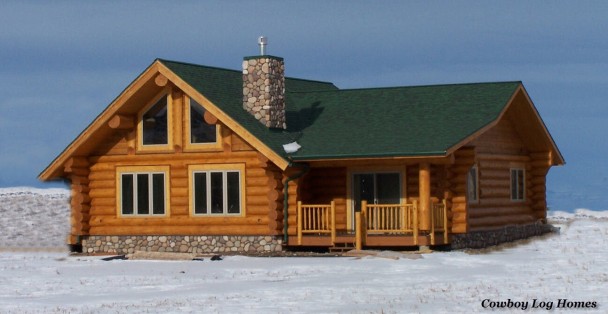 Ranch Style Handcrafted Log Home