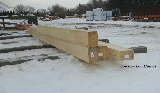 Heavy Square Timbers for Log Roof System