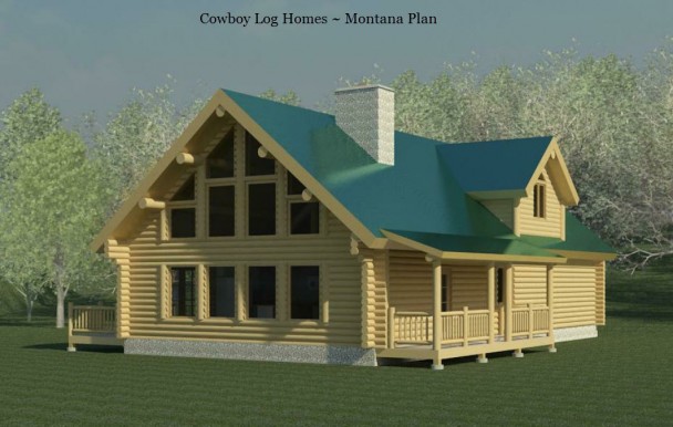 montana log home plan