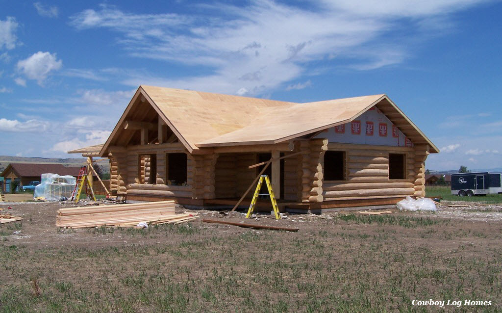 july 17th roof sheated log cabin right side wing