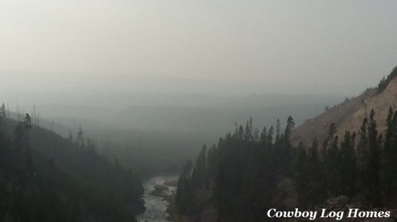 smoke from widlfires in montana and wyoming