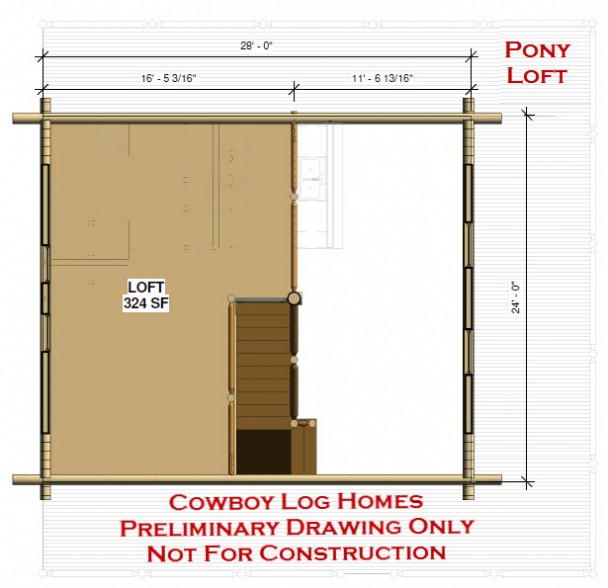 pony log cabin loft