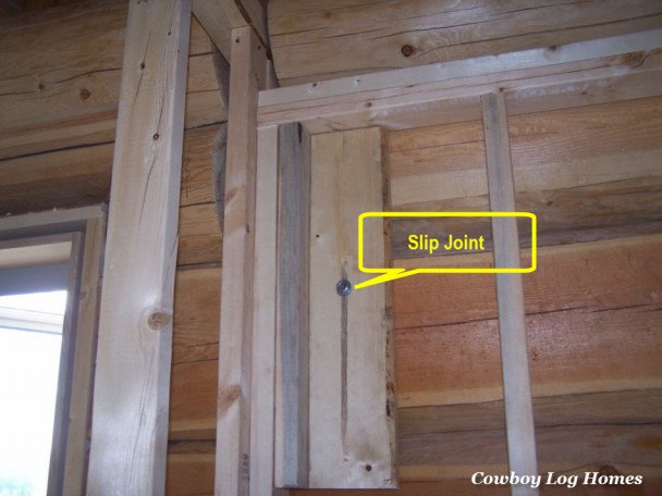 slip joint log home
