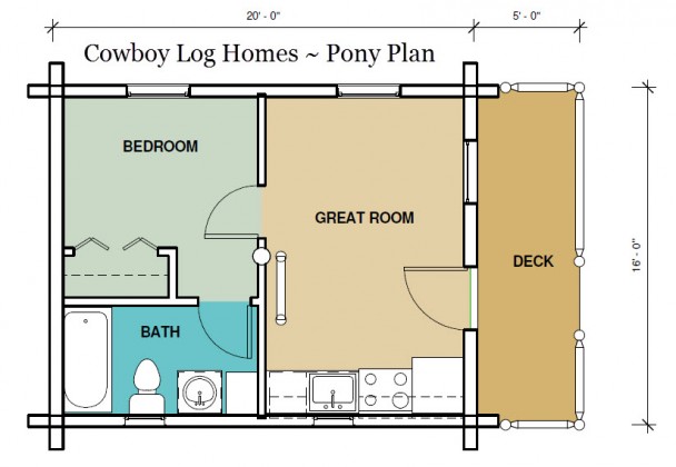 pony log home plan