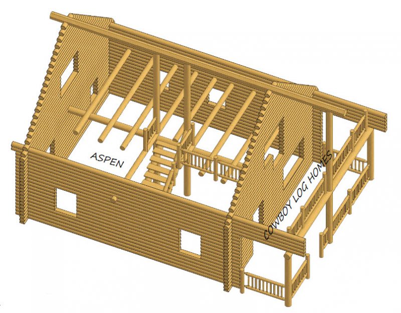 Aspen Plan 1,084 Sq. Ft. | Cowboy Log Homes